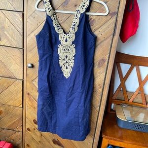 Navy shift dress -Size 8 Lilly Pulitzer